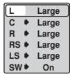 ONKYO DV-SP502 - Utilisez les touches ▲/▼ (curseur vers le haut/vers le bas) pour sélectionner une enceinte. - 2