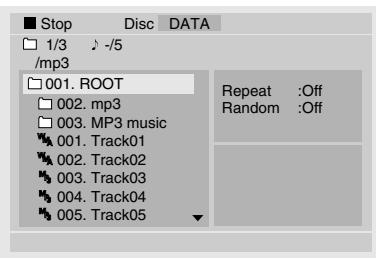 ONKYO DV-SP504E - Cargue un disco MP3, WMA o DivX. - 1