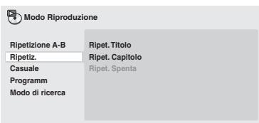 ONKYO DV-SP305 - Important:one-casuale">

Non è possibile usare la riproduzione ripetuta con Video CD nella modalità PBC o con dischi WMA/MP3.   
Non è possibile usare la riproduzione ripetuta e quella casuale allo stesso tempo. - 3