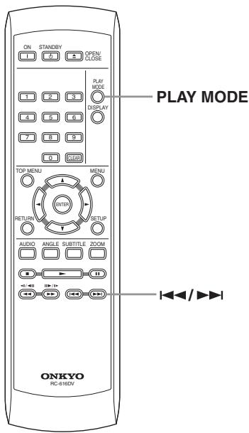 ONKYO DV-SP305 - Important:

Titolo casuale

Capitolo casuale

Casuale spenta

Selezionare un'opzione di riproduzione casuale.

Le opzioni di riproduzione casuale disponibili dipendono dal tipo di disco caricato. Ad esempio, per dischi DVD, potete scegliere "Titolo casuale" o "Capitolo casuale" (o "Casuale spenta").

![](images/e33ac4714037cde160907335cfabdc4af348bc71628955ddc8603408d01de191.jpg)  
2

Modo Riproduzione

Ripetizione A-B   
Bipetiz.   
Casuale   
Programm   
Modo di ricerca

- Per CD and Video CD, per attivare o disattivare la riproduzione casuale scegliere "Acceso" o "Spento".



La riproduzione casuale rimane in funzione sino a che si scegli "Casuale spenta" dalle opzioni del menu di riproduzione casuale.   
Non è possibile usare la riproduzione casuale con dischi DVD-RW di formato VR, Video CD riprodotti in modalità PBC, dischi WMA/MP3 o nelle menu di un DVD sta venendo visualizzato.   
Non è possibile utilizzare la riproduzione casuale assiste alla riproduzione programmata o ripetuta. - 1