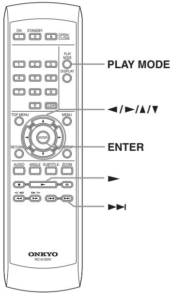 ONKYO DV-SP305 - Important:ionare una traccia da aggiungere alla lista programmi.

Quando si preme ENTER per selezionare titolo/capitolo/traccia, si passa automaticamente al numero di passaggio successivo, più in basso di una posizione.

Ripetere il passaggio 3 per create una lista programmi.

La lista programmi può contener sono a 24 titoli/capitoli/tracce.

- Potete insere passi nuovi in un programma semplicitamente evidenziaro la posizione di inserimento e imposto lo il numero di titolo, capitolo o traccia.   
- Per cancellare un passo da un programma,.invoke, evidenziarlo e premere CLEAR.

![](images/650ccc785dfde5f704b0b0e1e8fc93a9f8f4108769ee32a7a5135e146640843d.jpg)  
5

Per riproduire la lista programmi, premere  (riproduzione).

La riproduzione programmata rimane attivata fino a quando non viene disattivata (vedere di seguito), non si cancella la lista programmi (vedere di seguito), non si estraie il disco o non si spelgne illettore.



Non è possibile usare la riproduzione programmata con dischi DVD-RW di formato VR, Video CD prodotti in modalità PBC, dischi WMA/MP3 o nelle menu di un DVD sta venendo visualizzato. - 1