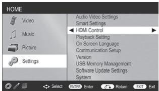 ONKYO BD-SP309,  BD-SP809,  309 - Sélectionnez un élément du menu - 1