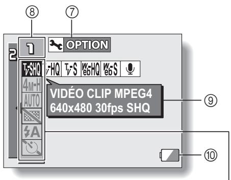 SANYO XACTI VPC-C40E - AFFICHAGE DES ÉCRANS DE RÉGLAGE DE PRISE DE PHOTOS/RÉALISATION DE VIDÉO CLIP - 1
