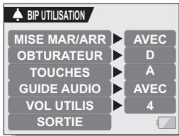 SANYO XACTI VPC-C40E - Déplacez le bouton de réglage SET vers le haut ou le bas pour sélectionner le réglage souhaité et appuyez dessus. - 1