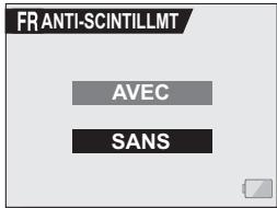 SANYO XACTI VPC-C40E - Sélectionnez l'icône de réduction du scintillement FR et appuyez sur le bouton de réglage SET. - 1