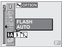 SANYO XACTI VPC-C40E - Sélectionnez le menu de flash. - 1