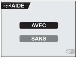 SANYO XACTI VPC-C40E - Sélectionnez l'icône d'affichage de l'aide ☐ et appuyez sur le bouton de réglage SET. - 1
