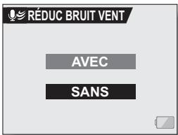 SANYO XACTI VPC-C40E - Sélectionnez l'icône de réduction du bruit du vent 📋 et appuyez sur le bouton de réglage SET. - 1