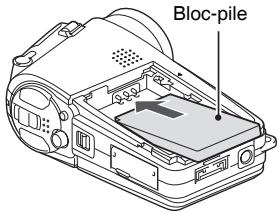 SANYO XACTI VPC-HD1AEX - Insérez le bloc-pile. - 1