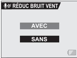 SANYO XACTI VPC-HD1AEX - Sélectionnez l'icône de réduction du bruit du vent et appuyez sur le bouton de réglage SET. - 1