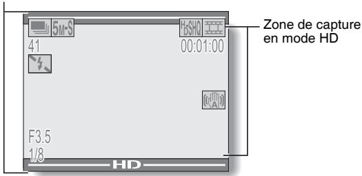 SANYO XACTI VPC-HD1AEX - Aperçu de l'écran de prise de photos/ réalisation de video clip en mode HD - 1