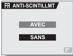 SANYO XACTI VPC-HD1AEX - Sélectionnez l'icone anti-scintilllement [FR] et appuyez sur le bouton de réglage SET. - 1
