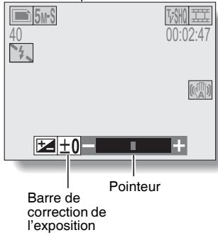 SANYO XACTI VPC-HD1AEX - Déplacez le bouton de réglage SET vers la gauche ou la droite pour régler l'exposition. - 3