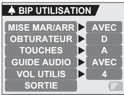 SANYO XACTI VPC-HD1AEX - Déplacez le bouton de réglage SET vers le haut ou le bas pour sélectionner le réglage souhaite et appuyez dessus. - 1