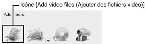 SANYO XACTI VPC-HD1AEX - Cliquez sur I'icone [Add video files (Ajouter des fichiers video)]. - 1