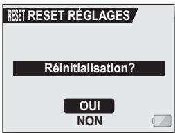 SANYO XACTI VPC-HD1AEX - Sélectionnez l'icone de réinitialisation des réglages (RESET) et appuyez sur le bouton de réglage SET. - 1