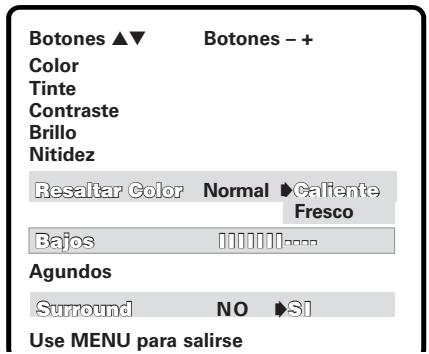 SANYO DS32424 - Para personalizar manualmente la Imagen/Sonido - 1