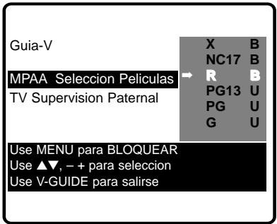 SANYO DS35520 - AJUSTE DE LA CLASIFICACIÓN DE PELÍCULAS - 1