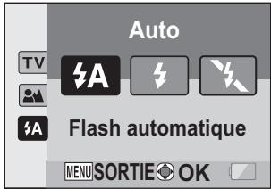 SANYO VPC-E2BL - Affichez le menu de prise de vue du mode SIMPLE (page 37), sélectionnez le réglage du flash et appuyez sur le bouton SET. - 1