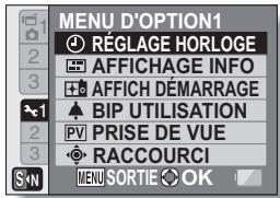 SANYO VPC-E2BL - AFFICHAGE DU MENU RÉGLAGE D'OPTION - 2