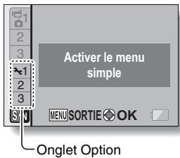 SANYO VPC-E2BL - AFFICHAGE DU MENU RÉGLAGE D'OPTION - 1