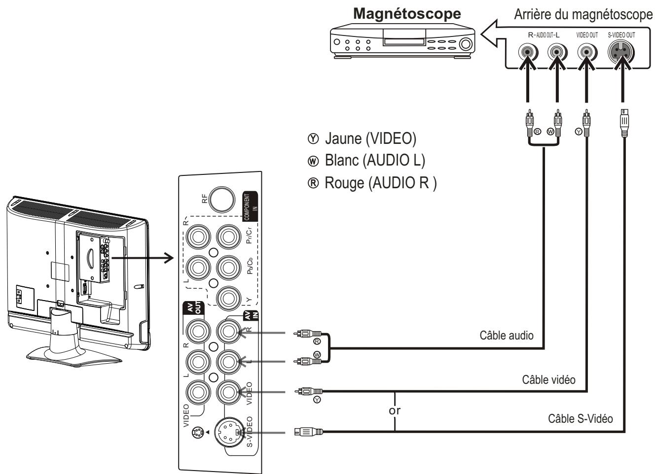 SANYO AVL-191 - Branchez le magnétoscope - 1