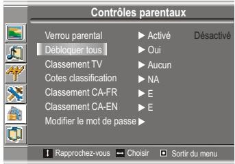 SANYO AVL-191 - Effacer les paramètres du contrôle parental - 1