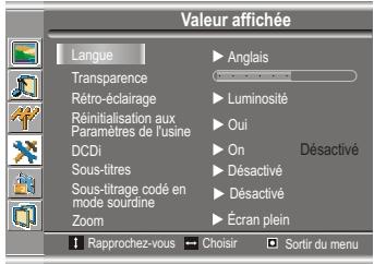 SANYO AVL-191 - Choisir une langue de MENU - 1
