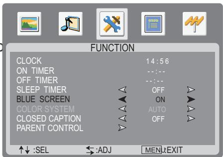 SANYO AVL-3210 - Réglage de l'écran bleu - 1