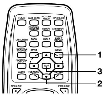 ON LAST MEMO PICTURE OPEN/CLOSE PROGRAM A-B REPEAT /RANDOM REPEAT ON SCREEN ZOOM ANGLE ANGLE REPEAT SUBTITLE SETUP MENU SUBTITLE ON/OFF ENT AUDIO TON MENU PARTNER FWD SLOW REV SLOW 10