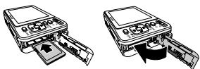SANYO VPC-E890 - Insertion d'une carte mémoire SD/SDHC - 2