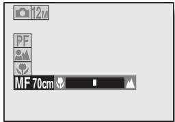 SANYO VPC-X1200 - Appuyez sur la touche [◀] ou [▶] pour régler la distance de mise au point et appuyez ensuite sur la touche SET. - 1