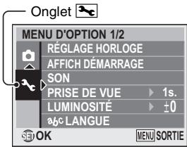 SANYO VPC-X1200 - Appuyez sur la touche [▲] ou sur la touche [▼] pour sélectionner "RÉGLAGE HORLOGE" et appuyez sur la touche SET ou sur la touche [▶]. - 1
