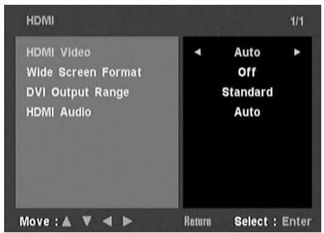 NAD T535 - UTILISATION DU T 535 - MENU DE CONFIGURATION HDMI - 2