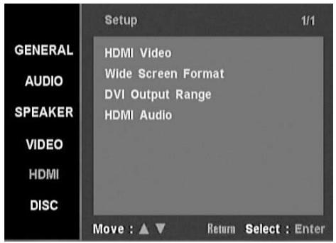 NAD T535 - UTILISATION DU T 535 - MENU DE CONFIGURATION HDMI - 1