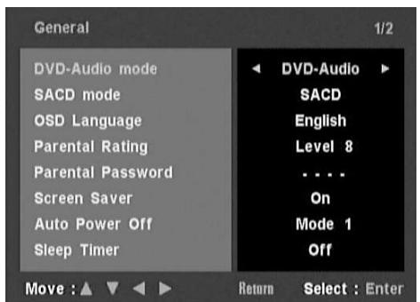 NAD T535 - UTILISATION DU T 535 - MENU DE CONFIGURATION GÉNÉRALE - 2