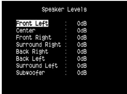 NAD T785 HD - NIVEAUX DES HAUT-PARLEURS (SPEAKER LEVELS) - 1