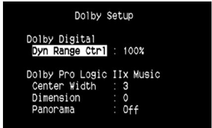 NAD T785 HD - CONFIGURATION DOLBY (DOLBY SETUP) - 1