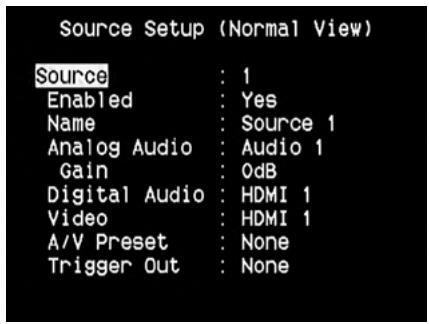 NAD T785 HD - CONFIGURATION DES SOURCES (PRÉSENTATION NORMALE) - 1