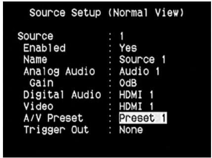 NAD T785 HD - PREREGLAGES A/V (A/V PRESETS) - 1
