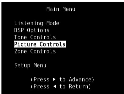 NAD T785 HD - MENU PRINCIPAL (MAIN MENU) - 1