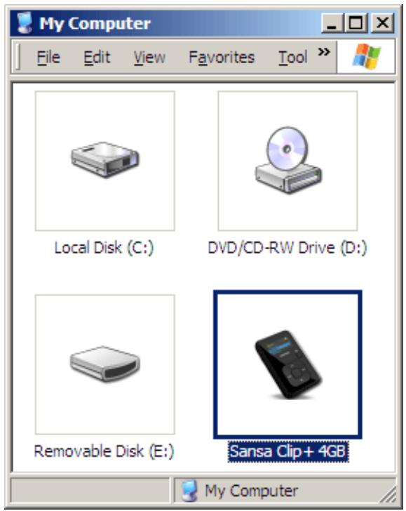 SANDISK SANSA CLIP PLUS - Branchement à l'ordinateur - 1