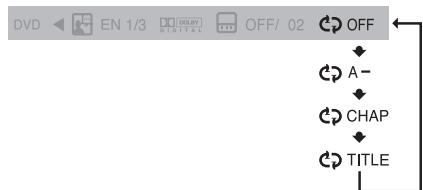 SAMSUNG HT-TXQ120T - Pour sélectionner le mode Répéétition de lecture dans l'écran information du disque - 6