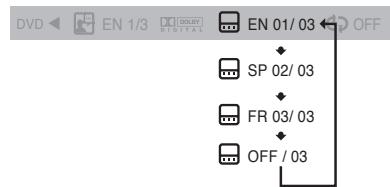 SAMSUNG HT-TXQ120T - Fonction de selection de la langue des sous-titres - 3