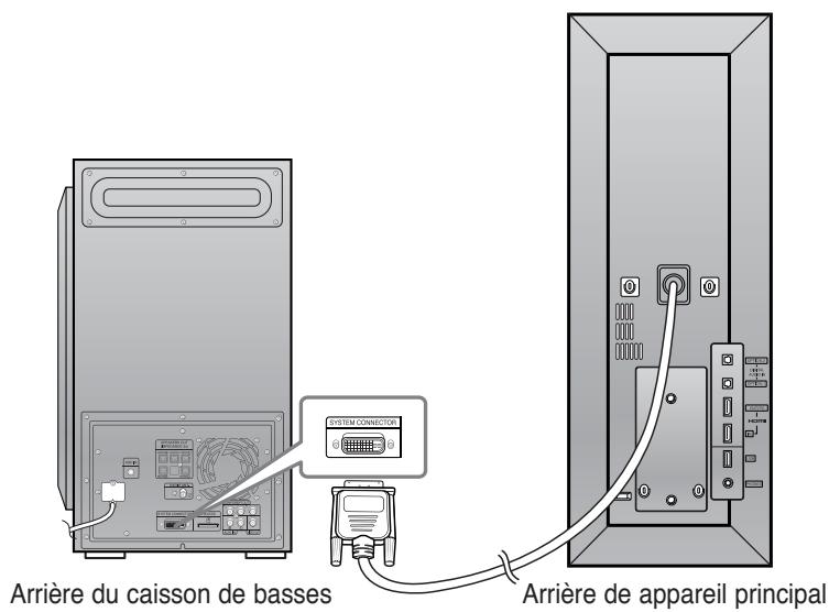 SAMSUNG HT-TXQ120T - Raccordement du caisson de basses à apparéil apparéil principal - 1