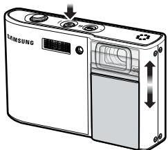 SAMSUNG I100 - - Turning on the camera - 1