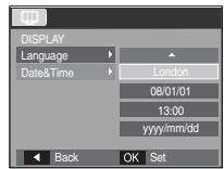 SAMSUNG L200 - Setting up the date, time and date type - 1
