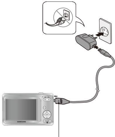 SAMSUNG ES60_ES63 - De batterij opladen - 2