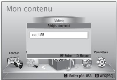 SAMSUNG HT-D5200 - Lecture de contenu à partir d'un périphérique de stockage USB - 3