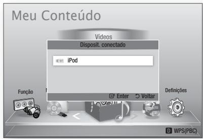 SAMSUNG HT-D5200 - Ligar um iPod/iPhone Utilizando a Base - 3